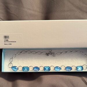 Touchstone Crystal Blue Gem Necklace